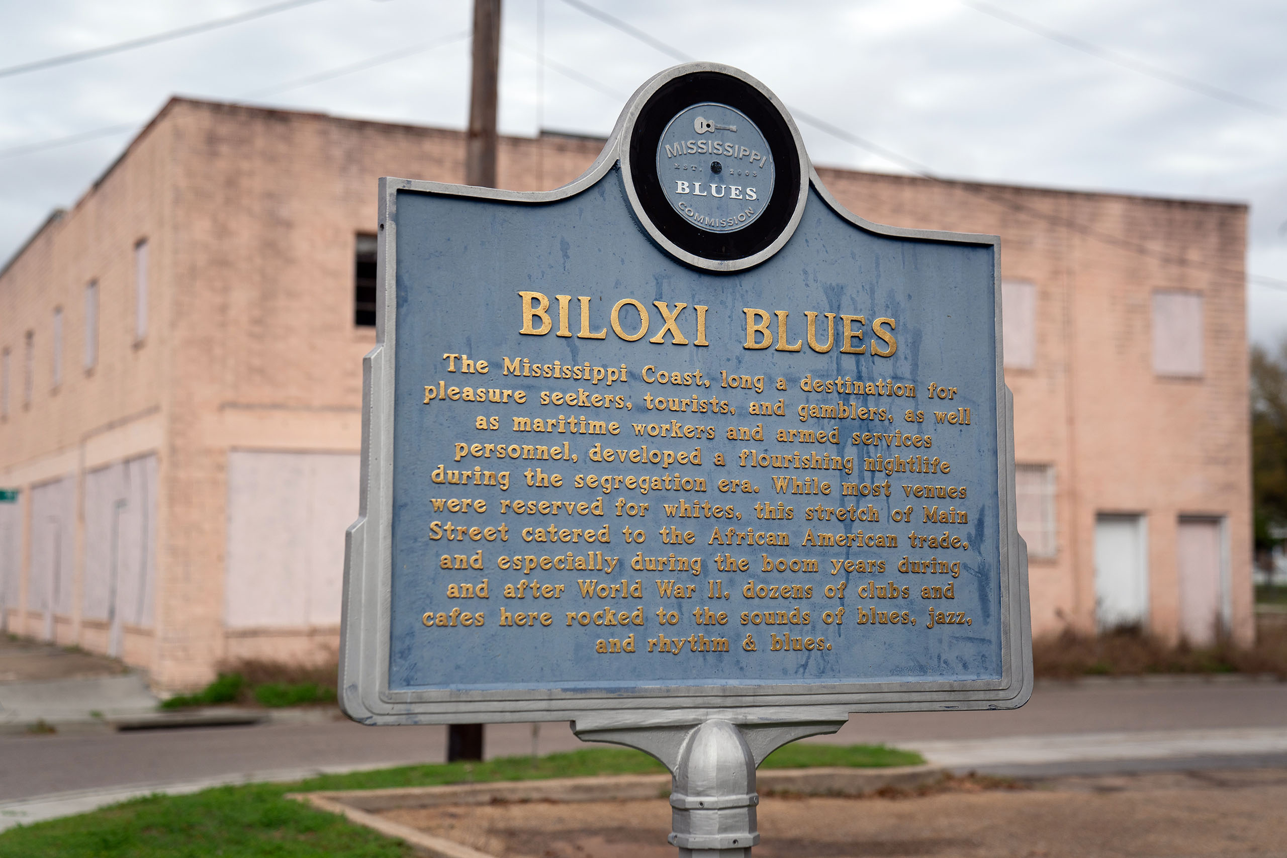 A historic Blues marker remains on Main Street.