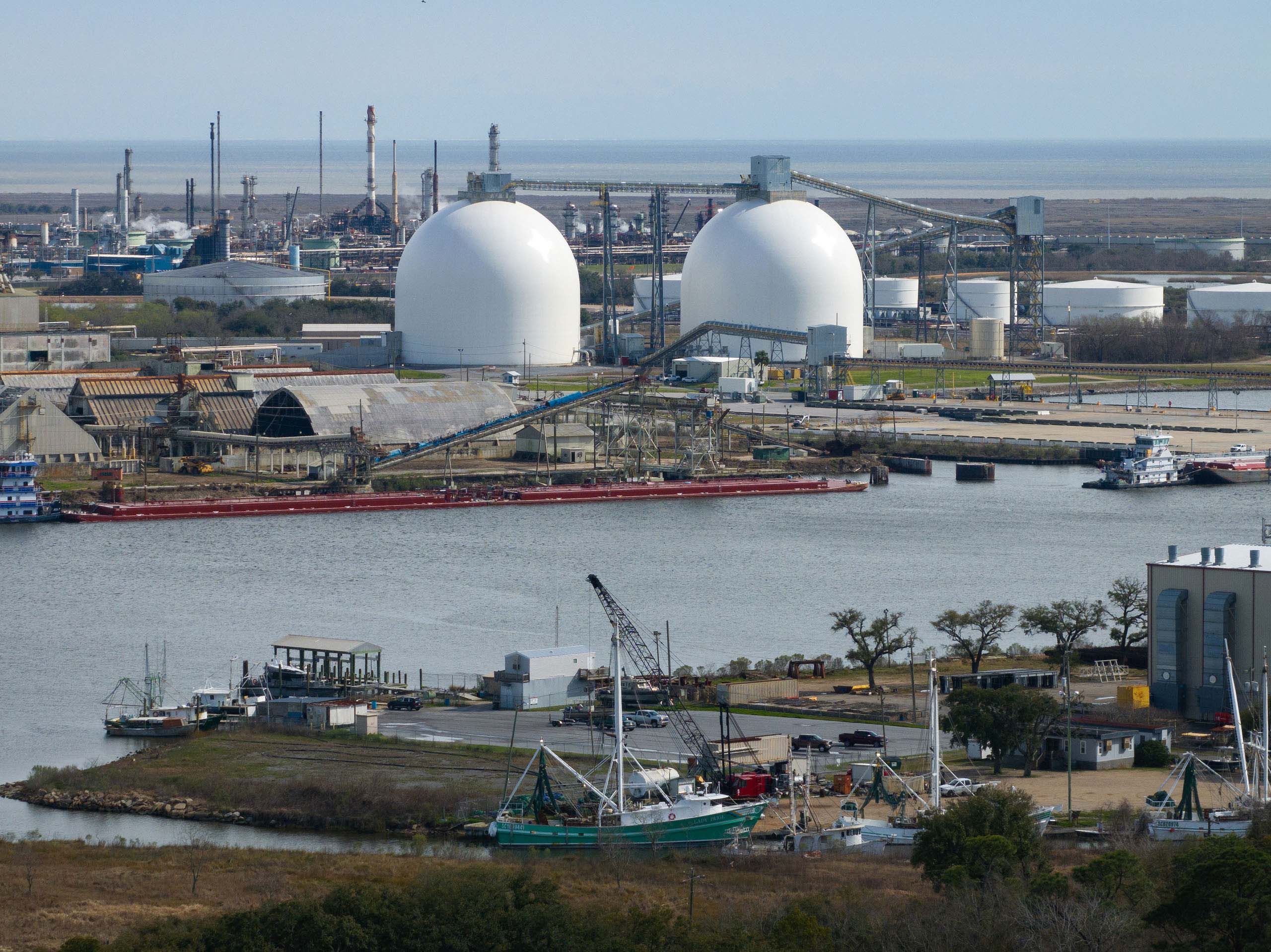 Industrial facilities remain at the Port of Pascagoula