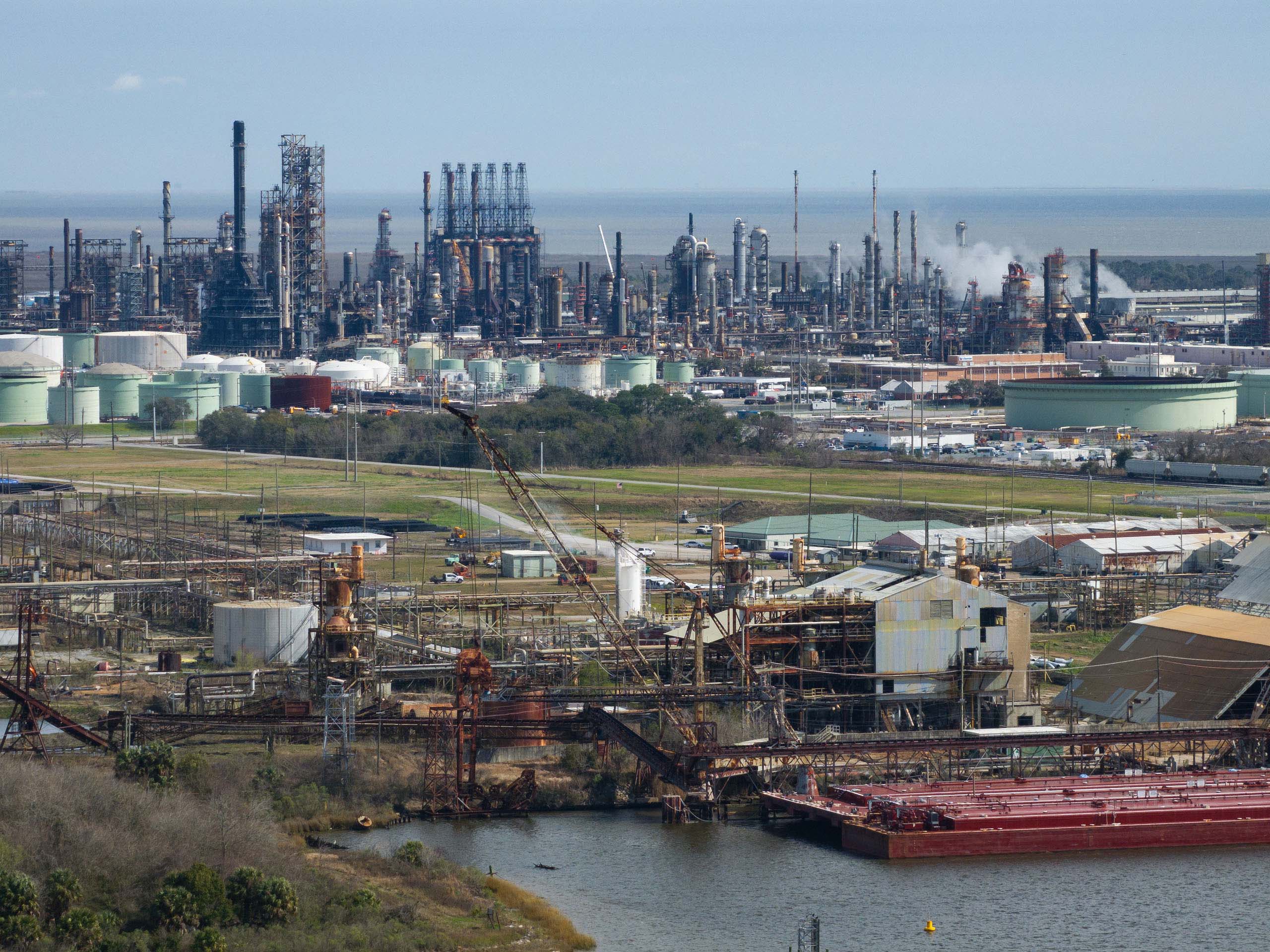 Industrial facilities remain at the Port of Pascagoula.